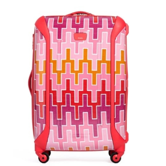 Tumi Jonathan Adler Vapor Extended Trip Packing Case 31" in Pink Cheveron - Picture 2 of 12